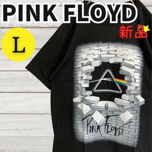 ★新品未使用★ピンク・フロイド Pink Floyd バンドTシャツ 半袖 ロックTシャツ コットン プリント ブラック 黒 Lサイズ2615