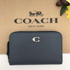 COACH ★大人気★ スモール ジップ アラウンド カードケース デニム コインケース フラグメントケース C6723 LHDEN 新品