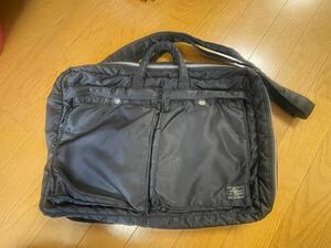 PORTER Poe tartan car briefcase business bag rucksack 3WAY black black 