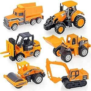 建設車両 おもちゃ 車 おもちゃ ショベルカー ブルドーザー 働く車 おもちゃ 建設車両 おもちゃ 工事現場 おもちゃ 6台セット