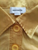 エンスウィートの襟付きイエローカットソー　　　　Ｌ　七分袖　シャツ　トップス_画像2