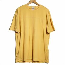 00's オールドネイビー クルーネック コットン Tシャツ 半袖 (L) ソリッドカラー 薄黄色 イエロー 無地 00年代 旧タグ ギャップ OLD NAVY_画像1