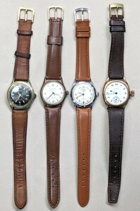  men's wristwatch 4 point together machine hand winding PALLAS/ELGIN/Certina/PIERCE antique present condition goods 