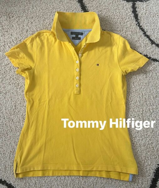 TOMMY HILFIGER トミーヒルフィガー ポロシャツ S イエロー 半袖ポロシャツ