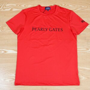 人気 シャツパーリーゲイツ PEARLYGATES メンズ 半袖 シャツ●レッド サイズ7