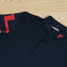 人気J.LINDEBERG J. リンドバーグ ゴルフ メンズ 半袖 ポロシャツ●ブラック XL_画像4