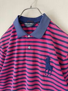 372 RALPH LAUREN POLO GPLF PRO FIT BIG PONY 鹿の子 ポロシャツ サイズ L 実寸参照