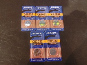 【新品】 ソニー CR2032 ５個 コイン型リチウム電池 ボタン電池 コイン電池 時計用電池 腕時計 酸化銀電池 SONY 即納可能