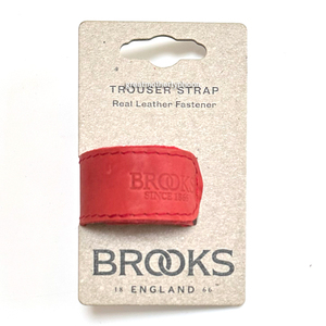 送料コミ追跡アリ◆新品◆ブルックス 自転車用レーザー製ストラップ本革 レッド★Brooks Trouser Strap red BTR1 A07216