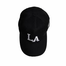 【新品】LA刺繍 キャップ 野球帽 メンズ レディース 男女兼用　ブラック_画像8