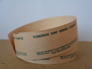  Англия roll билет Todmorden Joint Omnibus Committee