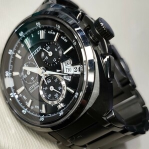 稼働品 シチズン アテッサ ジェットセッター 定価136,500円 CITIZEN 電波ソーラー腕時計 ATD53-3012