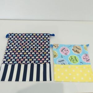 ＊ぞう柄＆スヌーピー＊巾着 2枚セット ハンドメイド