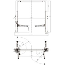 SKTOKI 門型2柱リフト SQ40CTP 最大重量4000Kg 揚高1.8ｍ 単相200V 油圧 設置要相談 １年部品保証 整備機器 ガレージ_画像4