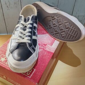 CONVERSE STAR&BARS VTG LEATHER 1CL537 BLK/26/Timeline2019秋冬復刻モデル