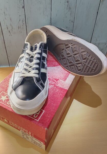 ☆CONVERSE STAR&BARS VTG LEATHER 1CL537 BLK/26/Timeline2019秋冬復刻モデル