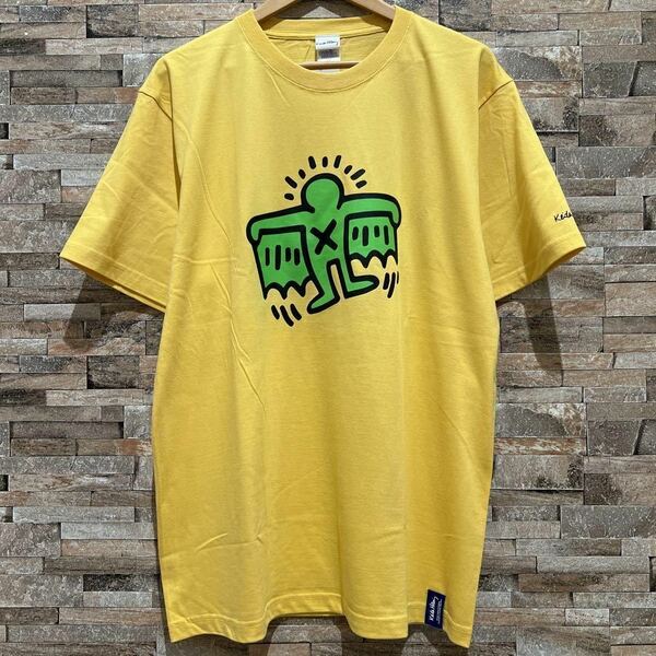 TE/Keith Haring アートTシャツ イエロー KH-KH2310　Lサイズ