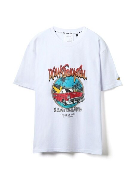 TE/（What it isNt）ART BY MARKGONZALES　アートバイ マークゴンザレス　オープンカーエンジェルTシャツ WHT(06) 2H7-14331　Lサイズ