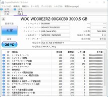 【中古パーツ】3.5 SATA 3TB 1台 正常 WDC WD30EZRZ 使用時間0H■ HDD5008_画像2
