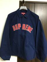 新品 L シュプリーム Supreme Arc Denim Coaches Jacket アーチ アーク デニム コーチジャケット 紺 Navy ネイビー 24SS_画像1