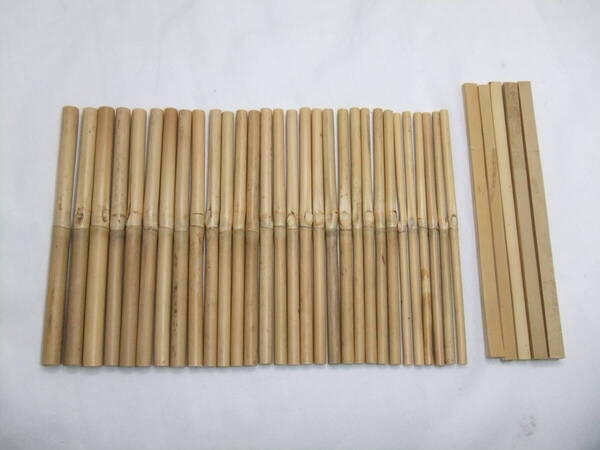 和竿、素材、タナゴ竿用矢竹、10㎝、計35本