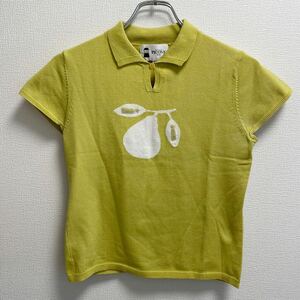 STUDIO PICONE Studio piko-ne короткий рукав вязаный размер 38 желтый зеленый Golf одежда груша обыкновенная 