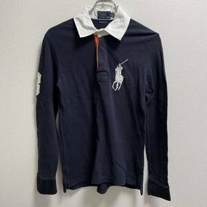 Polo by Ralph Lauren ポロバイラルフローレン CLASSIC FIT メンズ 長袖ポロシャツ ネイビー Mサイズ