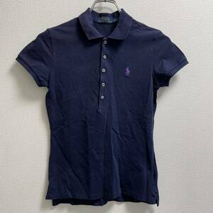 Polo Ralph Lauren Polo Ralph Lauren lady's polo-shirt with short sleeves S size navy 