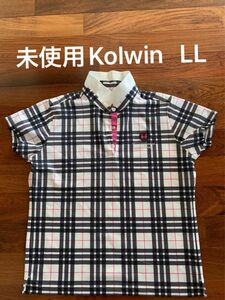 未使用kolwin LLサイズポロシャツ ゴルフ 半袖チェック柄