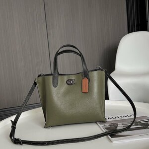  new work Coach COACH 2way leather 9092 tote bag handbag lady's shoulder bag Coach outlet 