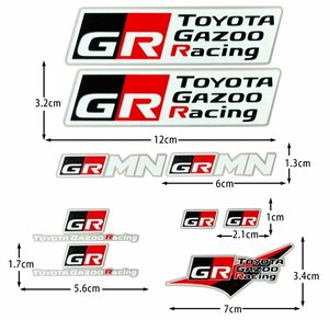 015★新品★トヨタ GR SPORT (GR スポーツ）GR Gazoo Racing ステッカー★フェンダーバッジ シール装飾★汎用ステッカー★　