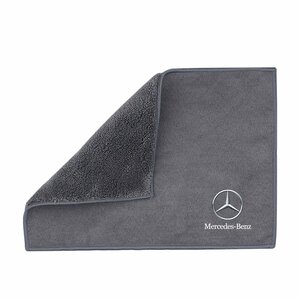 メルセデス・ベンツ BENZ 洗車タオル マイクロファイバー クリーニングクロス 傷防止 速乾タオル ふき取り　超吸水 2枚入り ☆グレー