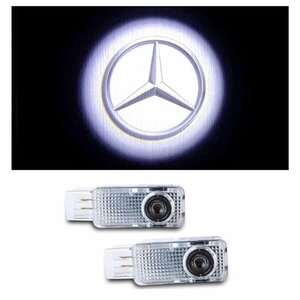 メルセデス ベンツ AMG ロゴ カーテシランプ LED タイプ C/CLK/SLK/SLR プロジェクター Mercedes Benz ドア ライト