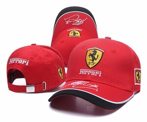 05 フェラーリ キャップ Ferrari ロゴ 野球帽 刺繍 スモーター帽子 車帽子 メンズ レディース バイク帽子 男女 キャップ帽子 男女兼用