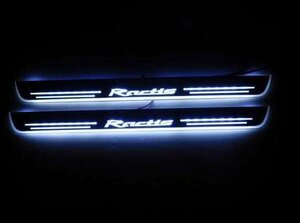 Ractis スカッフプレート ラクティス NCP120 LED 流れる 白 シーケンシャル ホワイト 鏡面 電装 内装 ２枚セット TOYOTA