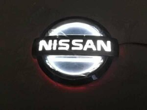 ★新品★日産 NISSAN 5D LEDエンブレム 交換式 11.7X10.0cm ホワイト