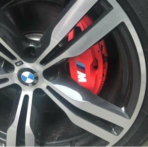 BMW /// M ビックサイズ ホワイトメタリック 耐熱 デカール ステッカー 6枚セット キャリパー カバー ☆