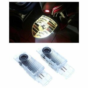 Porsche ポルシェ LED ロゴ プロジェクター ドア カーテシ ランプ カイエン 955/956/957 2002-2009y 純正交換タイプCayenne ライト