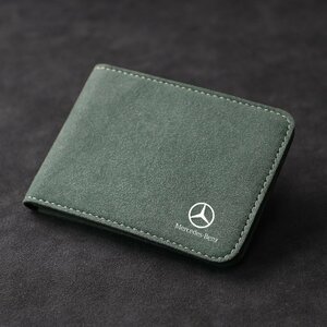 メルセデス・ベンツ BENZ 免許証ケース カードケース カードホルダー 名刺ファイル カード入れ クレジットカードケース 小銭入れ☆グリーン