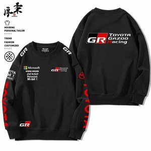 01★新品★トヨタ GR Gazoo Racing★モータースポーツ ロゴ カジュアルな服 メンズ 長袖Tシャツ 長袖 スウェット 休暇服★XXLサイズ★