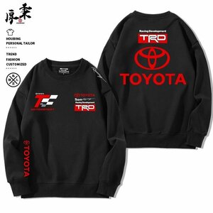 01★新品★トヨタ TOYOTA TRD★モータースポーツ ロゴ カジュアルな服 メンズ 長袖Tシャツ 長袖 スウェット 休暇服★Sサイズ★