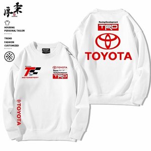 ★新品★トヨタ TOYOTA TRD★モータースポーツ ロゴ カジュアルな服 メンズ 長袖Tシャツ 長袖 スウェット 休暇服★Lサイズ★