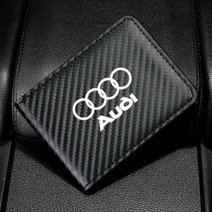 アウディ AUDI カードケース 免許証ケース カードホルダー PUレザー カーボン調 名刺ファイル カード入れ クレジットカードケース