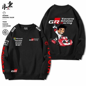 01★激レア★トヨタ GR Gazoo Racing★モータースポーツ ロゴ カジュアルな服 メンズ 長袖Tシャツ 長袖 スウェット 休暇服★XXLサイズ★