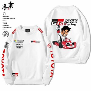 ★激レア★トヨタ GR Gazoo Racing★モータースポーツ ロゴ カジュアルな服 メンズ 長袖Tシャツ 長袖 スウェット 休暇服★XLサイズ★