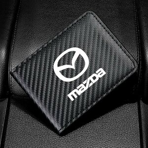 マツダ MAZDA カードケース 免許証ケース カードホルダー PUレザー カーボン調 名刺ファイル カード入れ クレジットカードケース