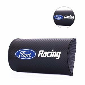 Ford Racing カーボン調 ネックパッド 刺繍ロゴ 2個セット