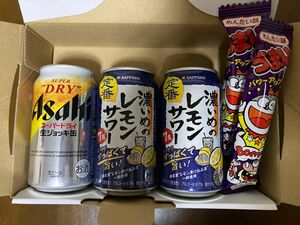 【お酒】スーパードライ　350ml×1本　濃いめのレモンサワー　350ml×2本