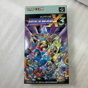 [ ultimate beautiful goods ] Super Famicom lock man X3 color taste lustre box feeling excellent scratch attrition fewer 