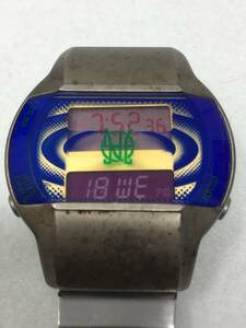 HY-097 電池新品 稼働品 ジャンポールゴルチエ Jean Paul GAULTIER デュアルタイム D296-L16711 メンズ腕時計